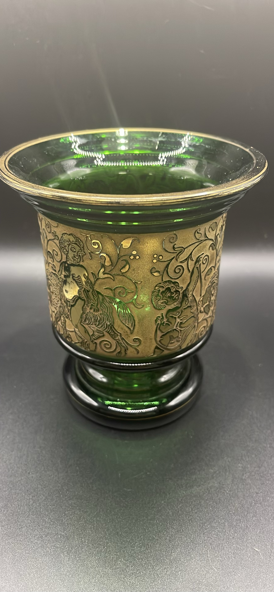 Moser Gilded Cameo Frieze Small Vase - image 1 of 8
