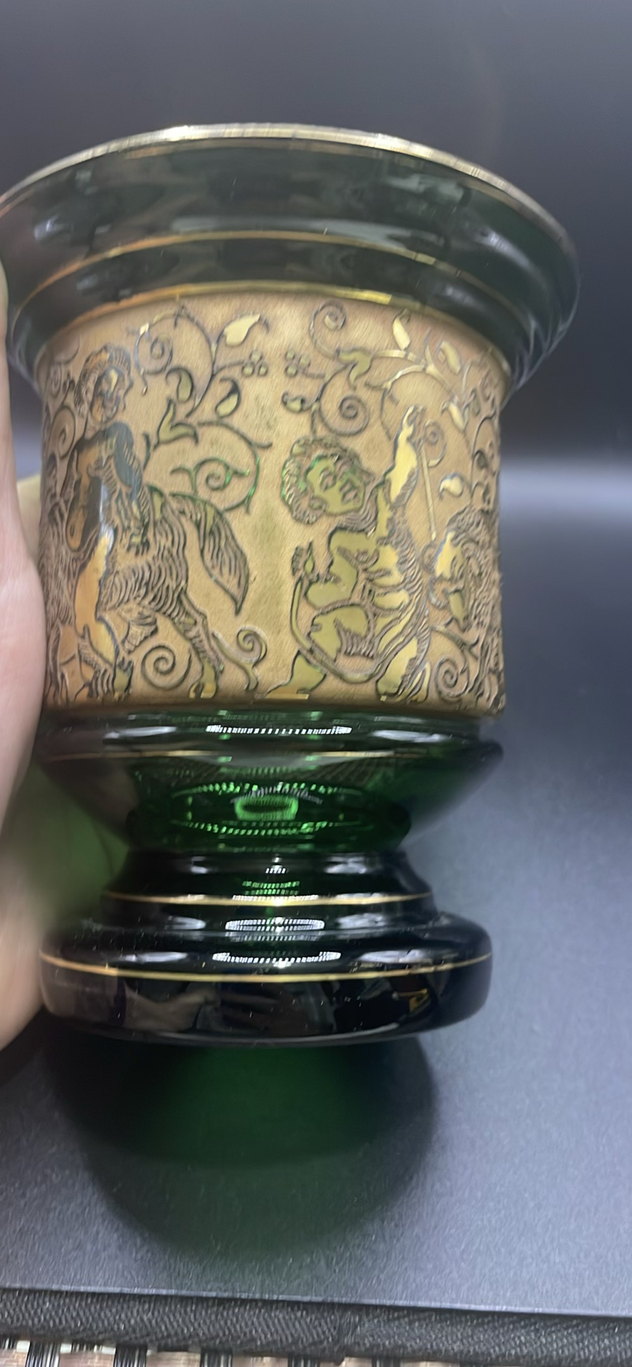 Moser Gilded Cameo Frieze Small Vase - image 4 of 8