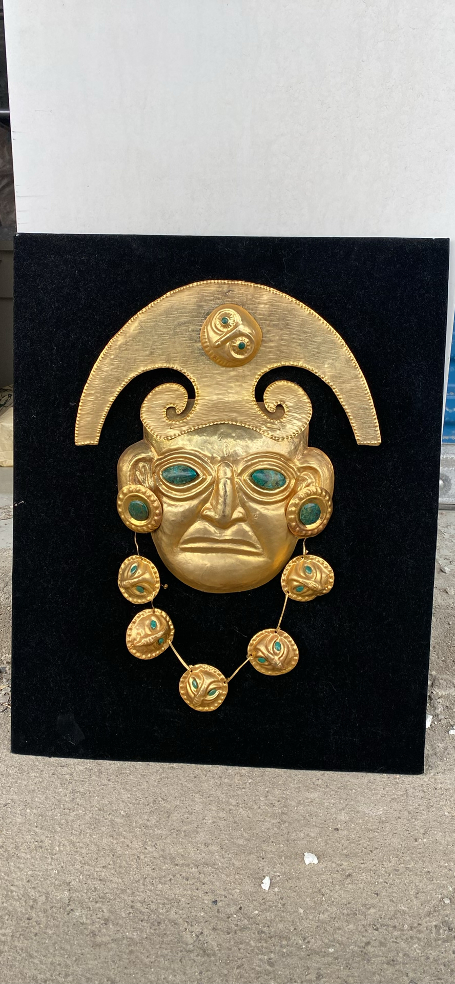 Pre-Columbian Gold Funerary Mask  - image 1 of 5
