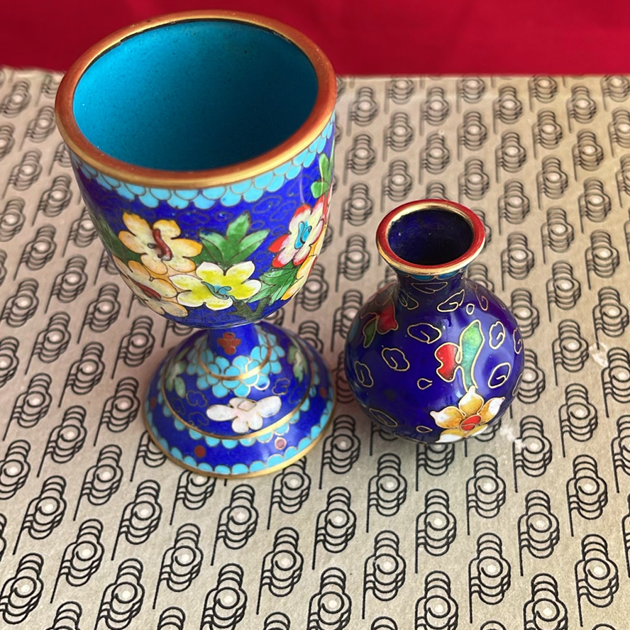 Chinese Cloisonne Enamel Pieces - image 10 of 12
