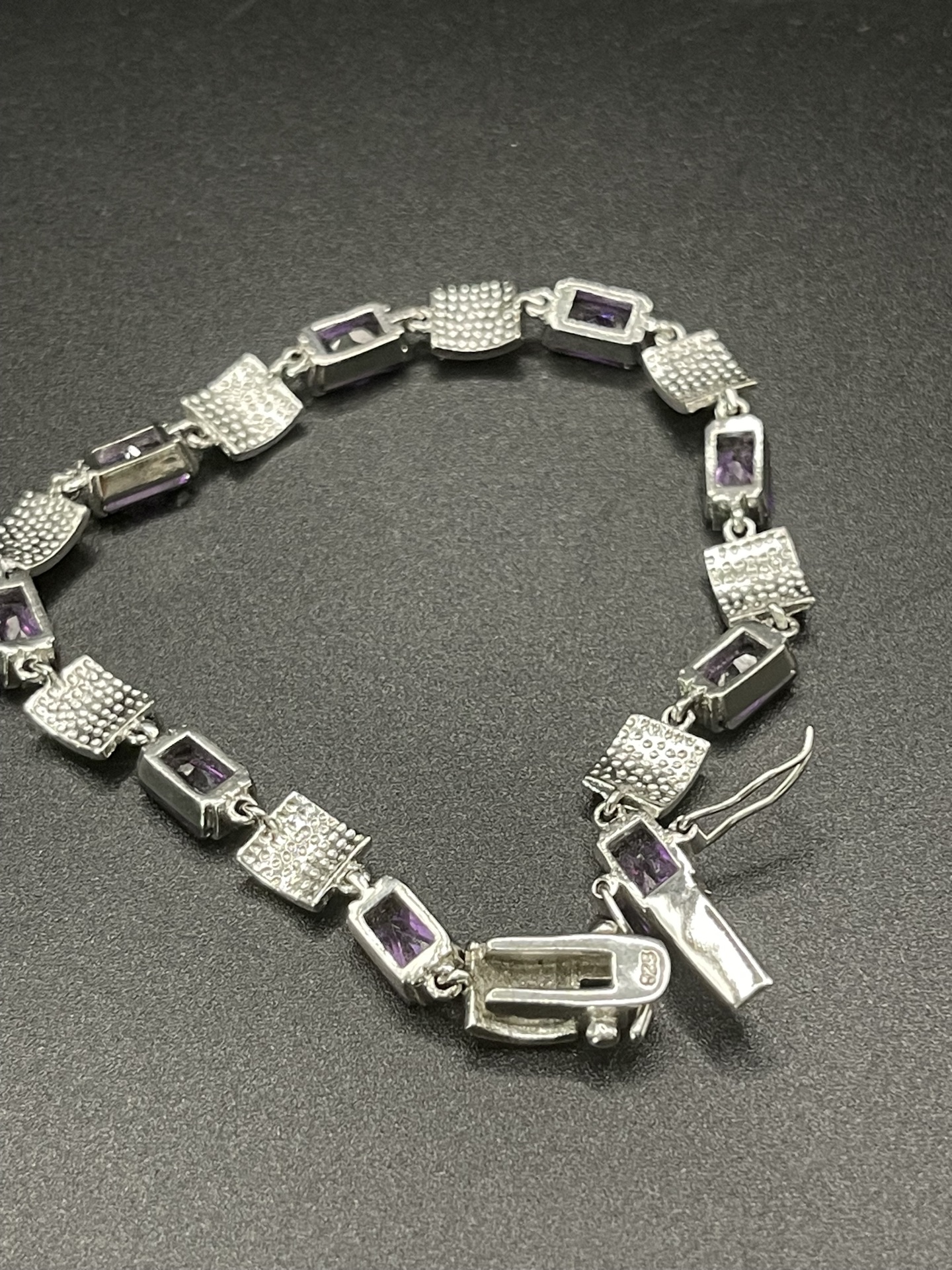 Purple Gem Silver bracelet - image 7 of 8