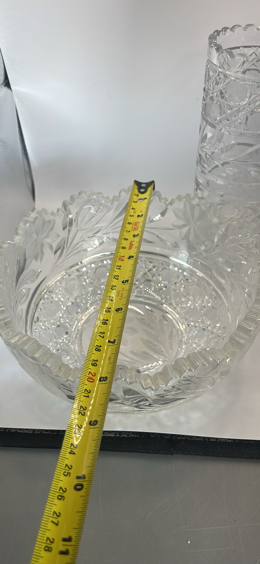 Vintage Lausitzer Glass Vase And Antique Crystal Bowl From ABP - image 3 of 12