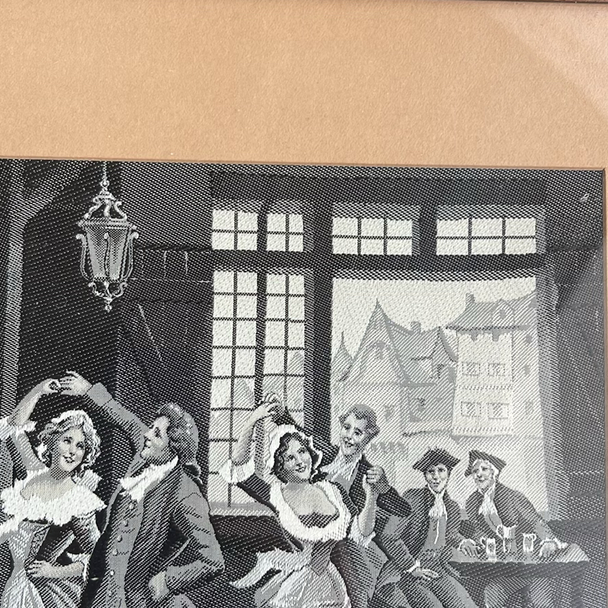 French Silk Tapestry By A. Perez, Petit Point Needlepoint And Metal Picture Frame - image 19 of 21