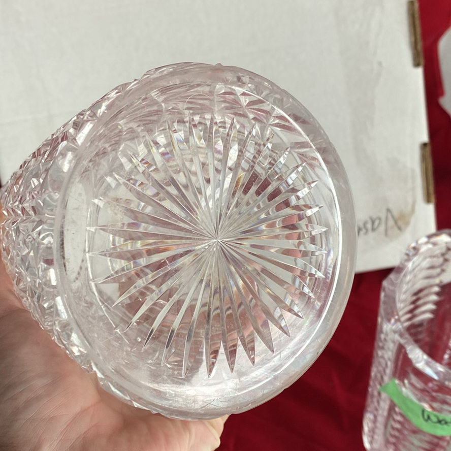 Waterford Alana Crystal Vase, Thomas Webb Water Pitcher and Rogasksa Pitcher - image 10 of 15