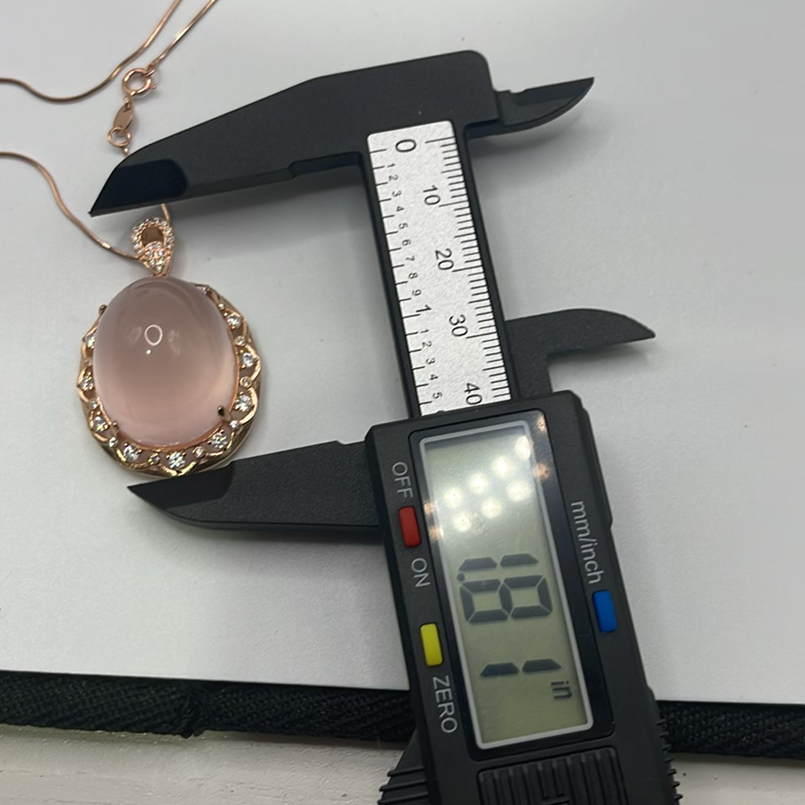 Rose Gold Plated 925 Silver And Rose Quartz Set - image 7 of 13