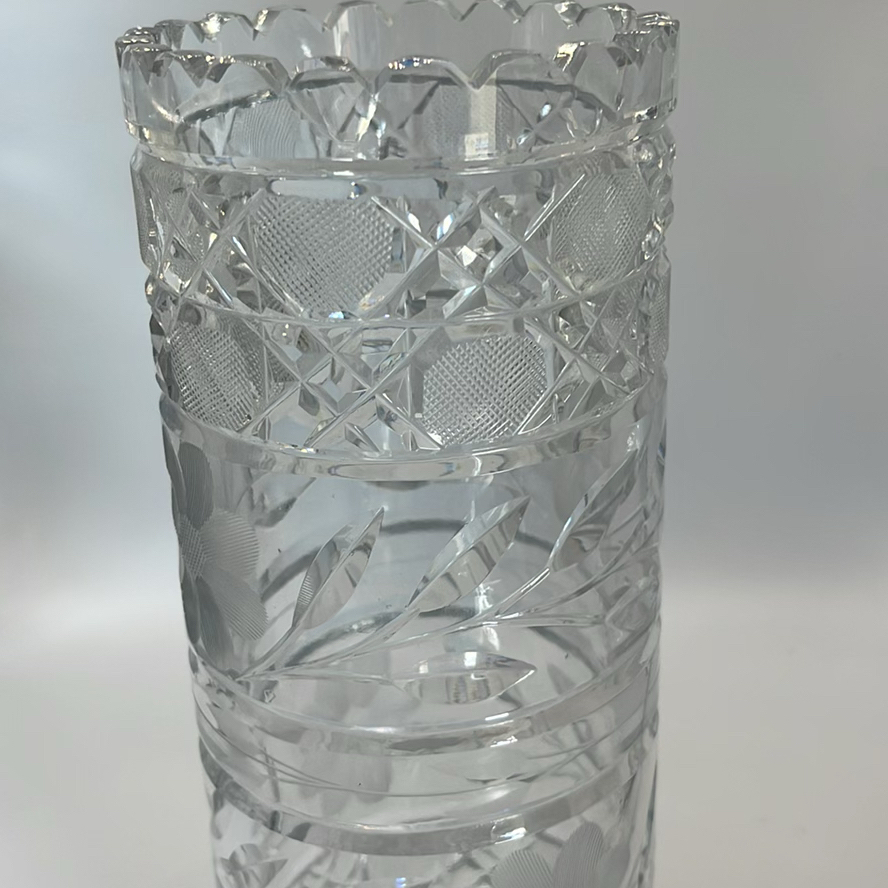 Vintage Lausitzer Glass Vase And Antique Crystal Bowl From ABP - image 10 of 12