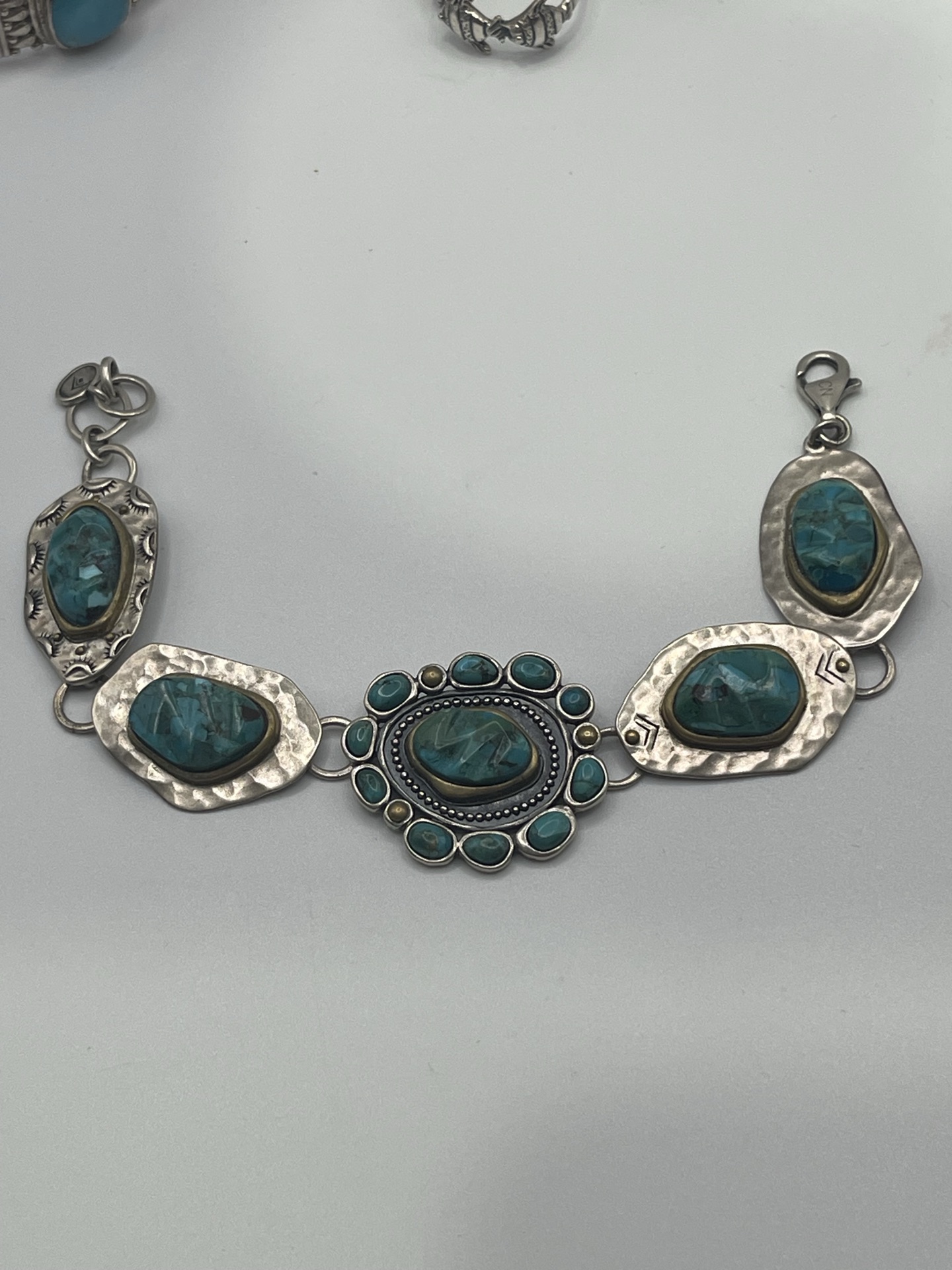 Retired Silpada 925 Silver Turquoise Bracelet - image 8 of 8