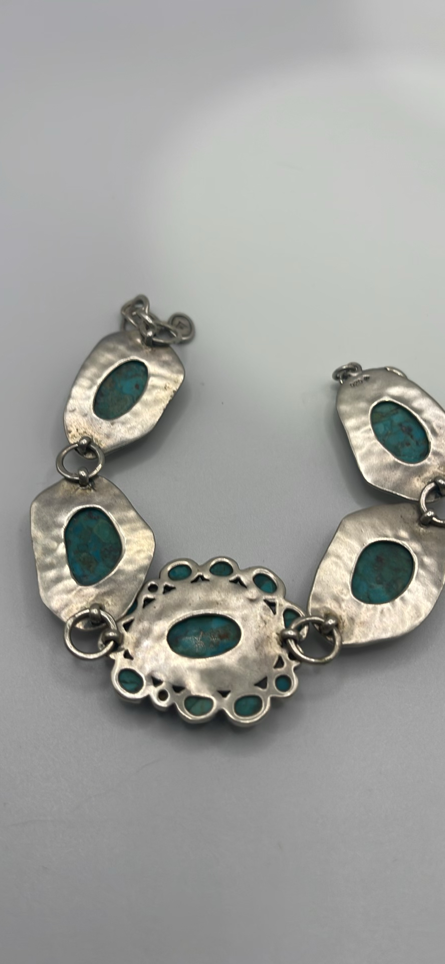 Retired Silpada 925 Silver Turquoise Bracelet - image 6 of 8