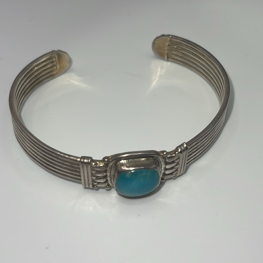 Silver Cuff Bracelet And Fish Ring - image 6 of 12