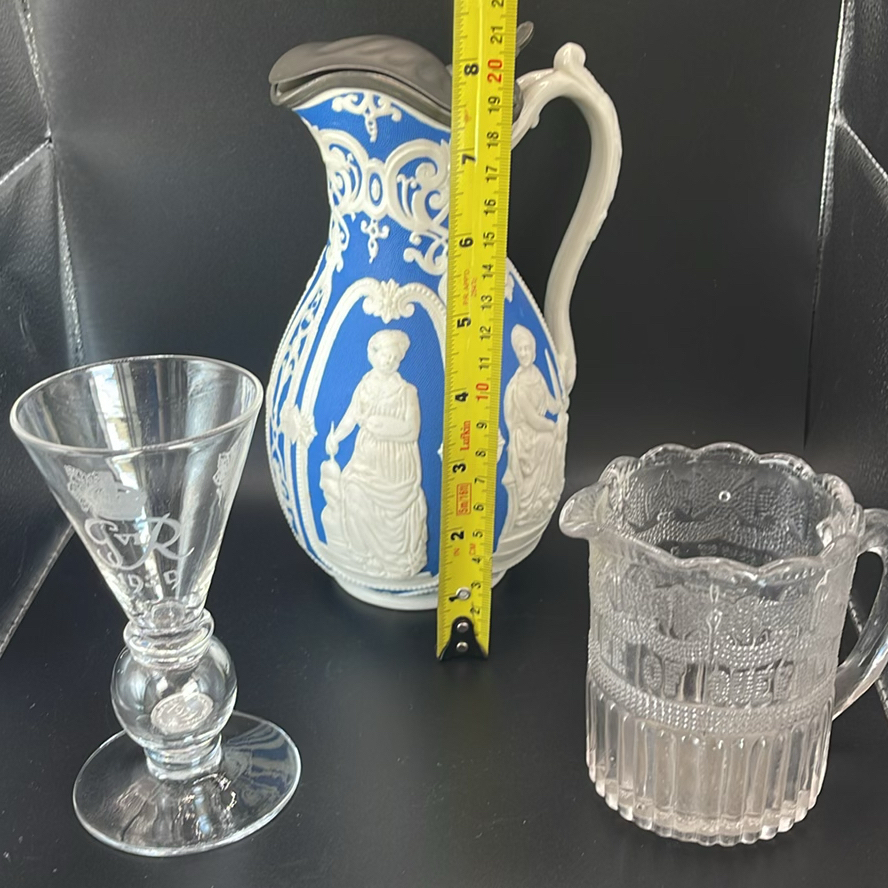 Antique Pitcher And Glasses - image 2 of 22