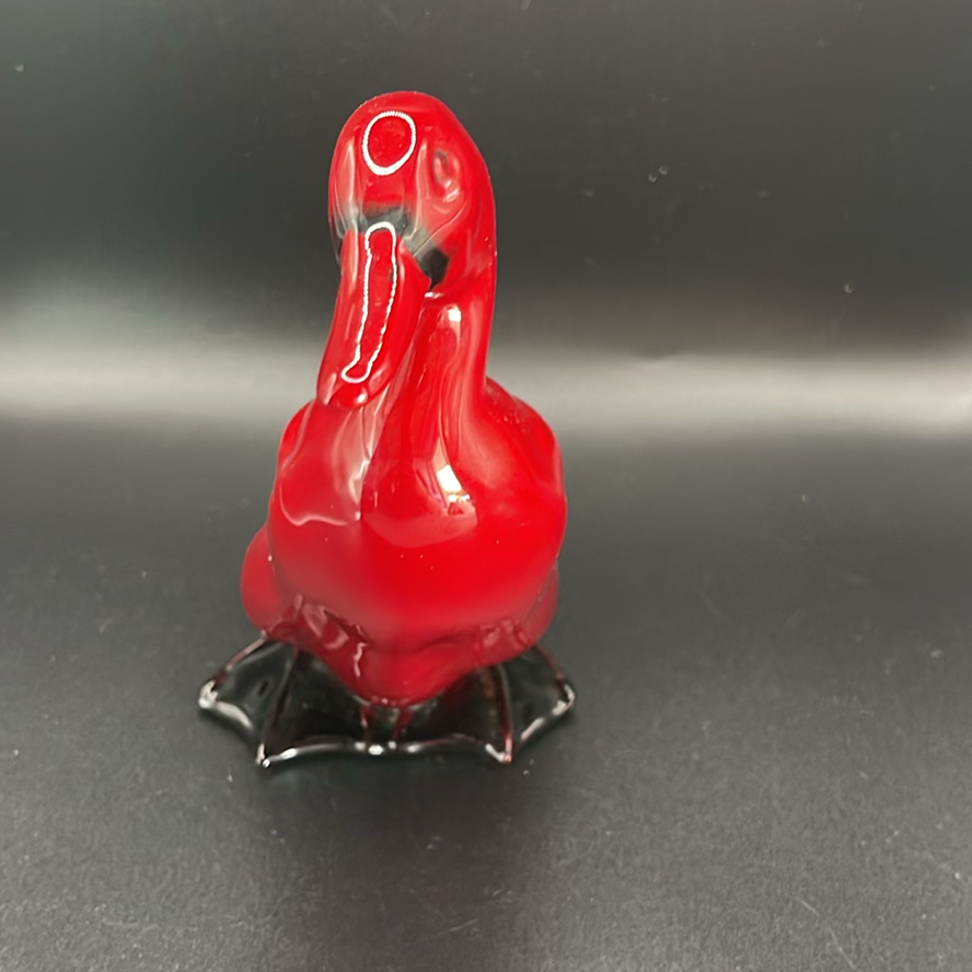 Royal Doulton Flambe Duck and Red Glass Paperweight - image 8 of 9