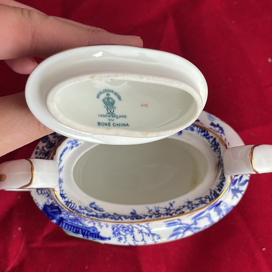 Royal Crown Derby Teapot, Coffeepot And Cream And Sugar In Mikado Pattern - image 20 of 23