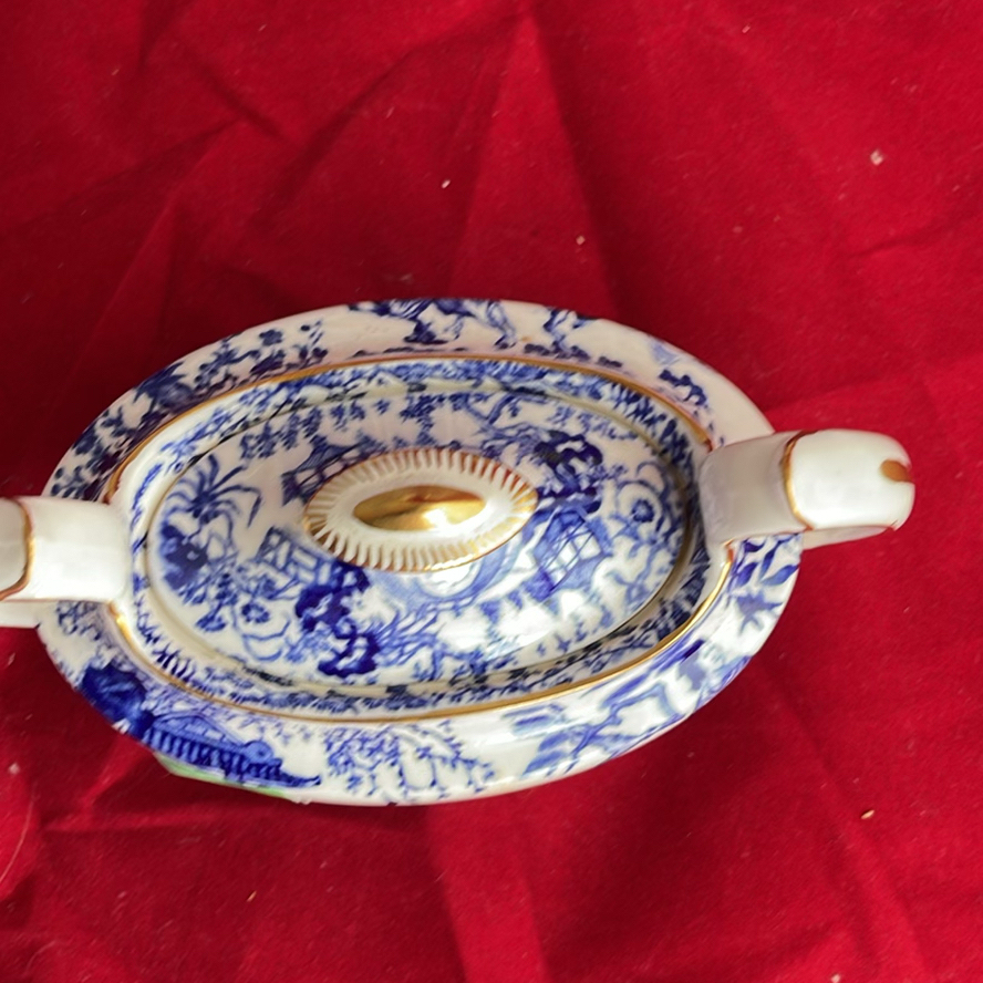 Royal Crown Derby Teapot, Coffeepot And Cream And Sugar In Mikado Pattern - image 19 of 23