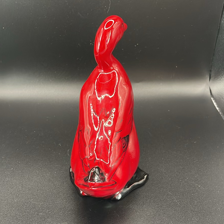 Royal Doulton Flambe Duck and Red Glass Paperweight - image 7 of 9