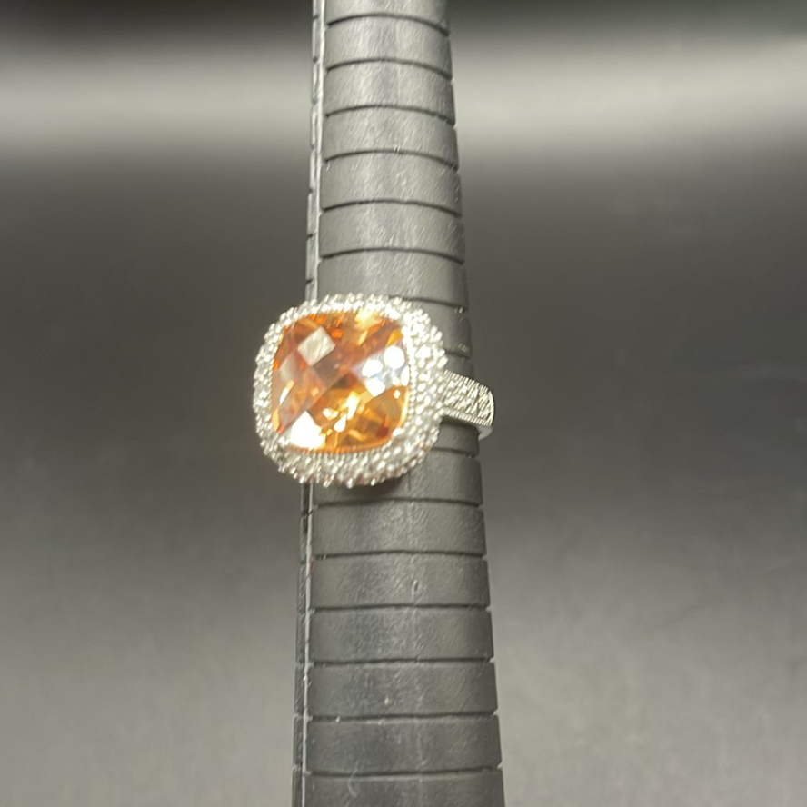 Silver And Citrine Ring - image 4 of 10