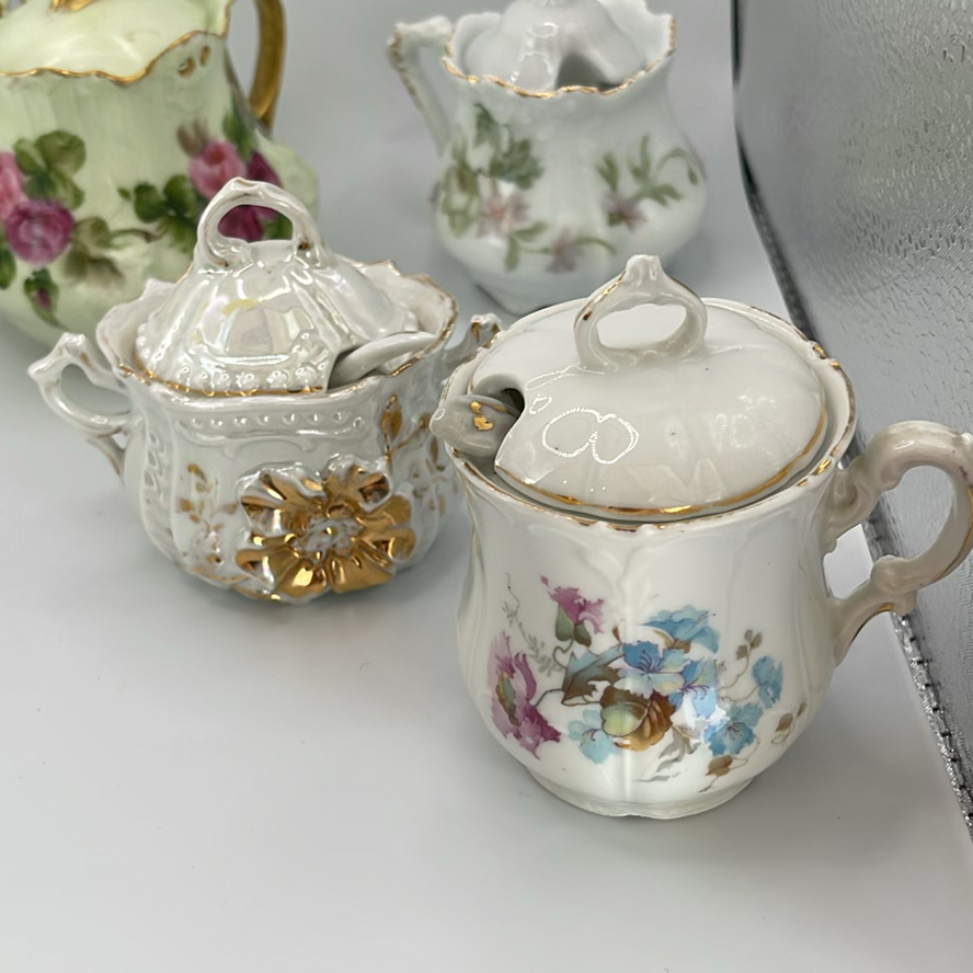 Antique Mustard Pots (7) And Sterling Spoon - image 4 of 27