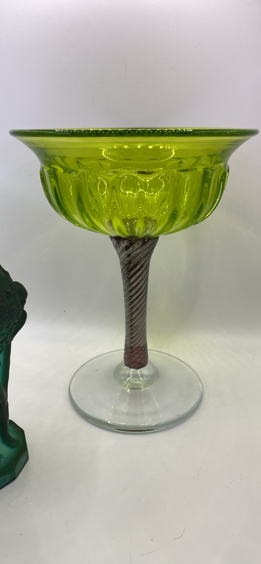 Green glass art from Ian Forbes and Robert Held - image 4 of 10