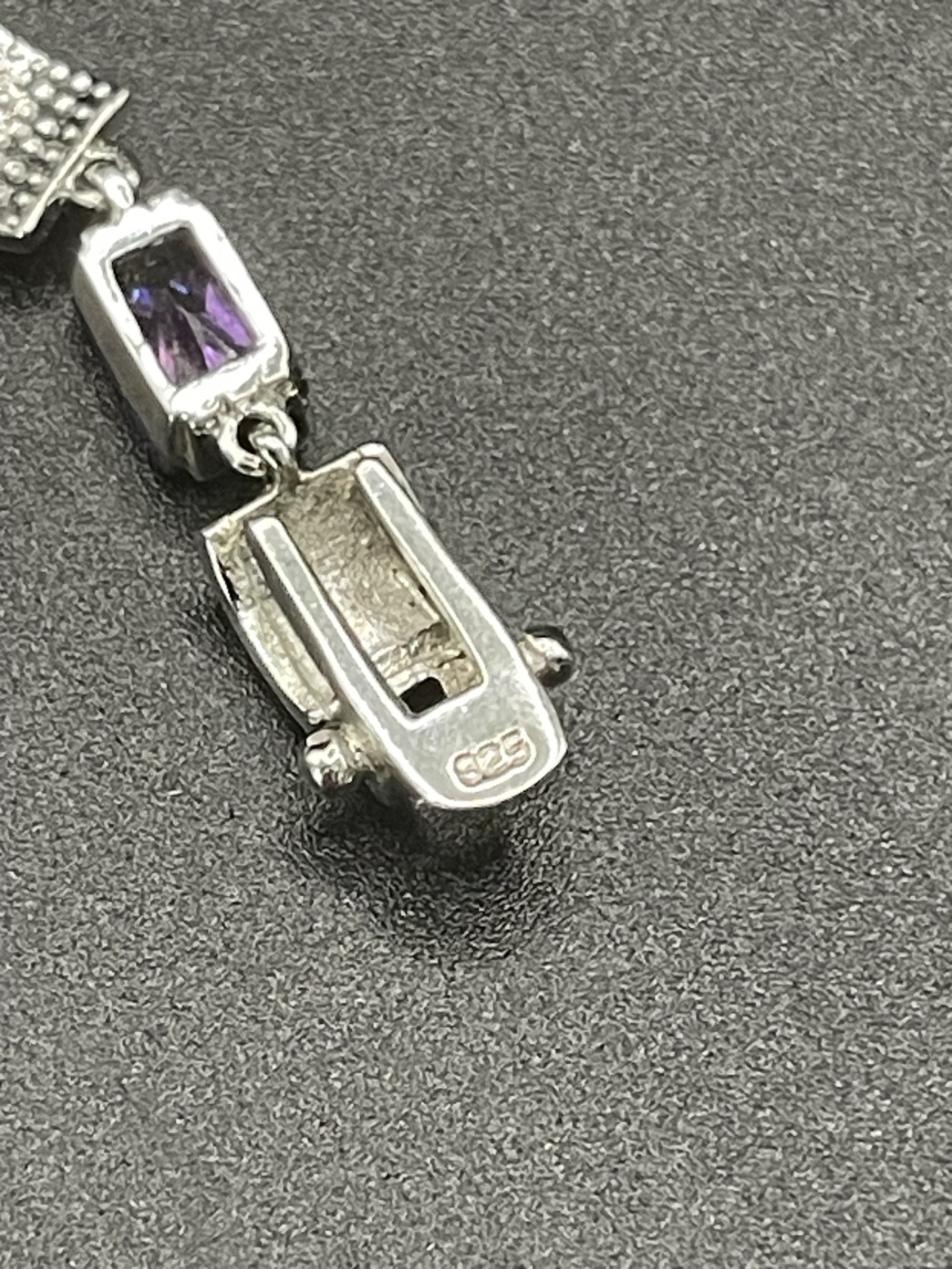 Purple Gem Silver bracelet - image 5 of 8