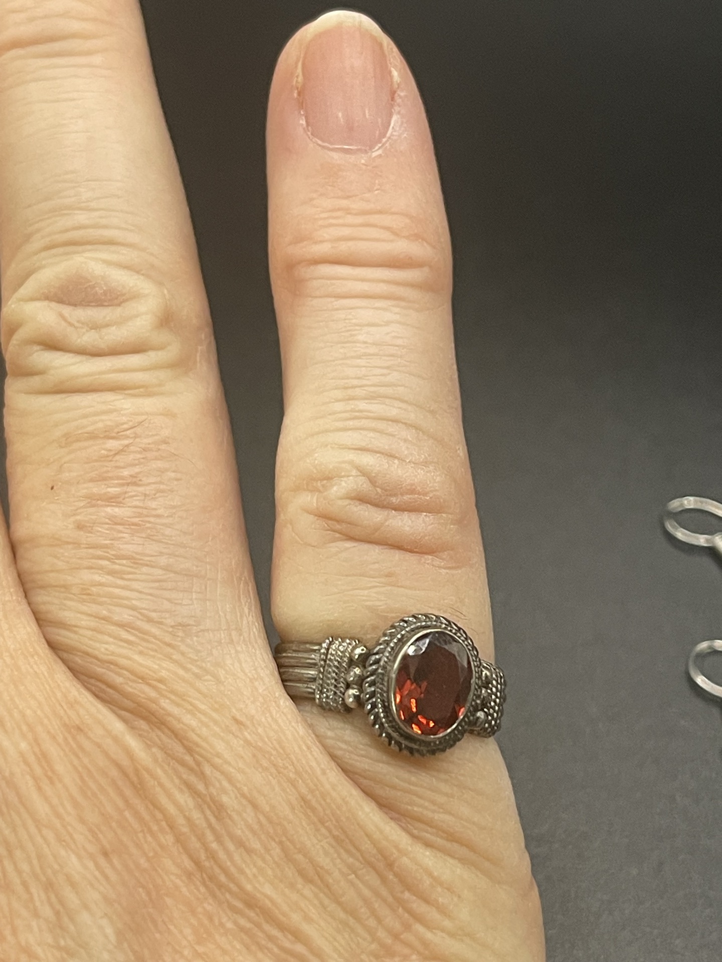 Earrings And Silver Ring - image 2 of 3