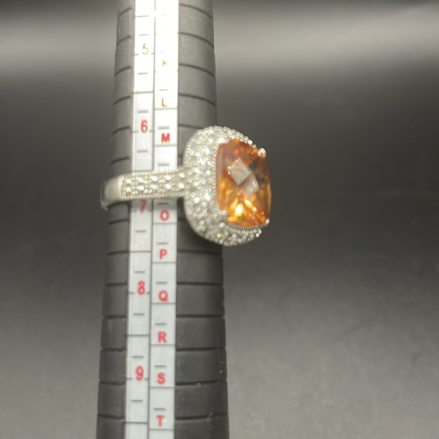 Silver And Citrine Ring - image 3 of 10
