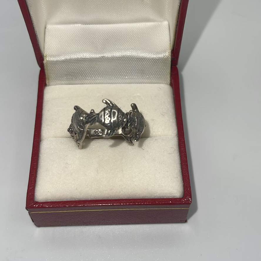 Silver Cuff Bracelet And Fish Ring - image 3 of 12