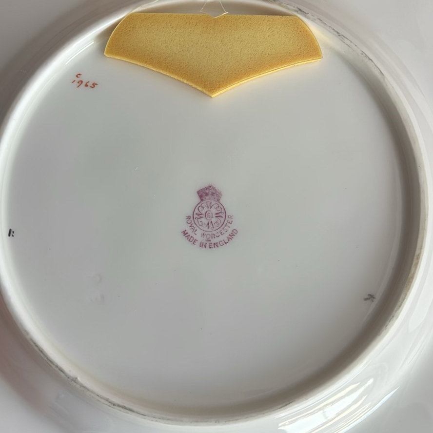 Vintage Royal Worcester 1941 22k Gold Border Square Plates (3) - image 6 of 11