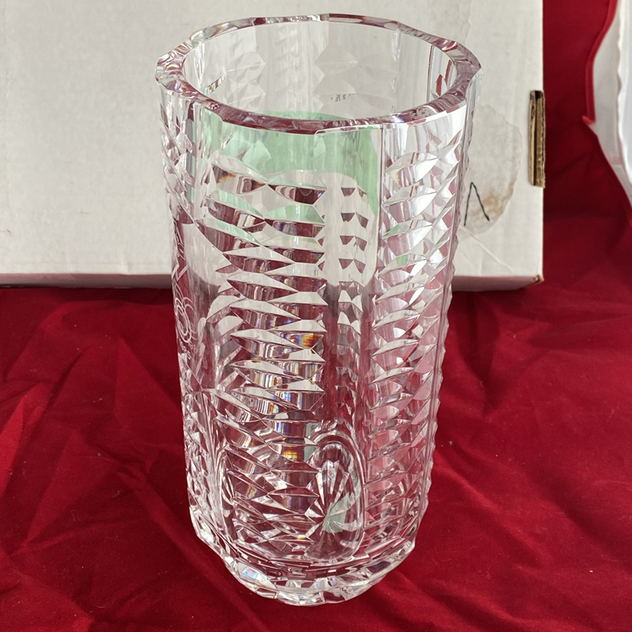 Waterford Alana Crystal Vase, Thomas Webb Water Pitcher and Rogasksa Pitcher - image 12 of 15