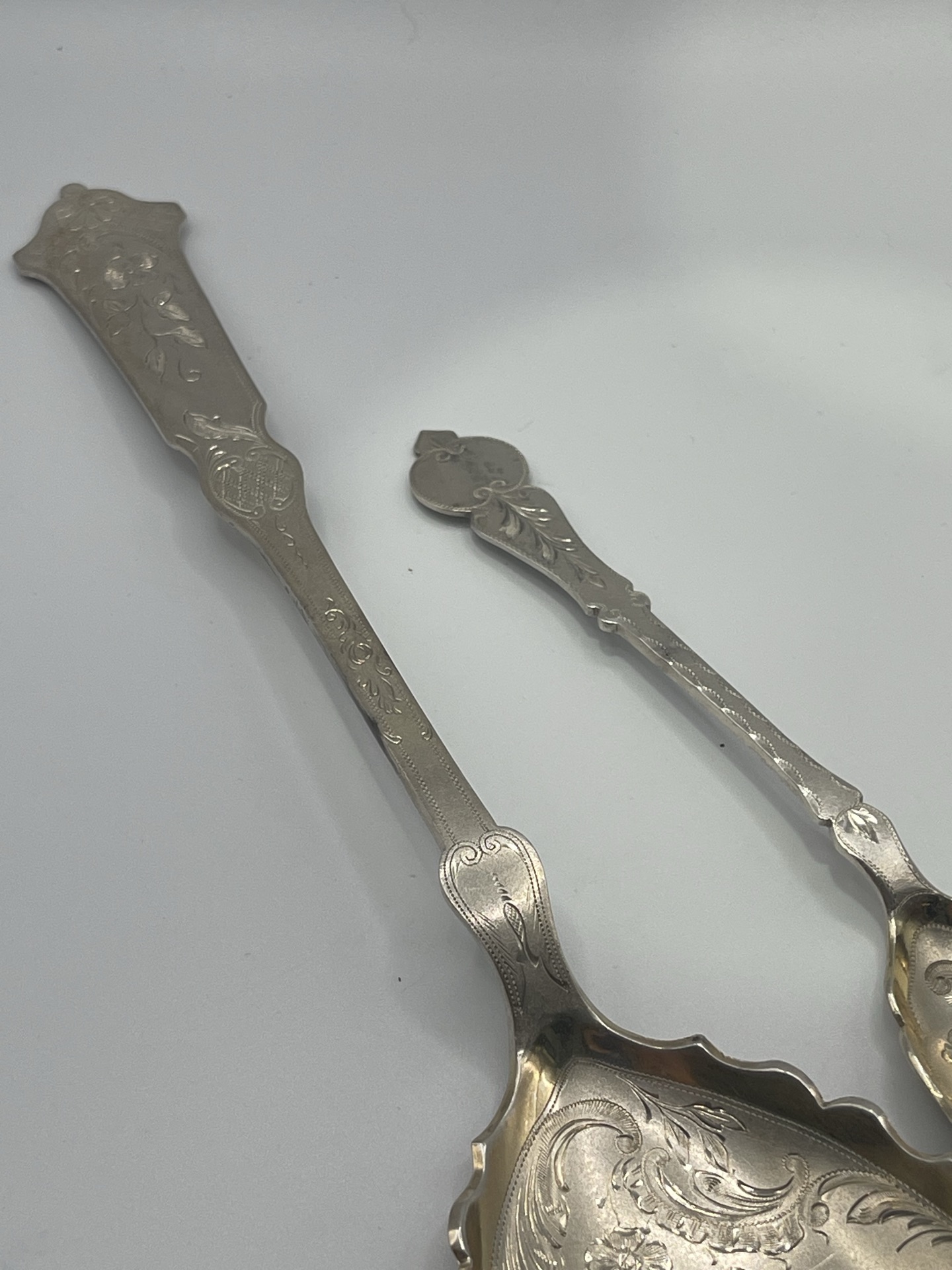 Danish Silver Antique engraved Spoons - image 3 of 12