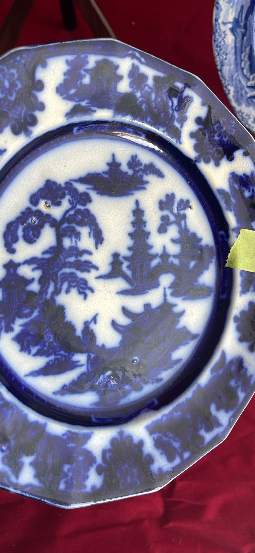 7 Antique Plates Including 2 Formosa And Spode 1815 Plate With Elephant  And Wooden Stands - image 17 of 22