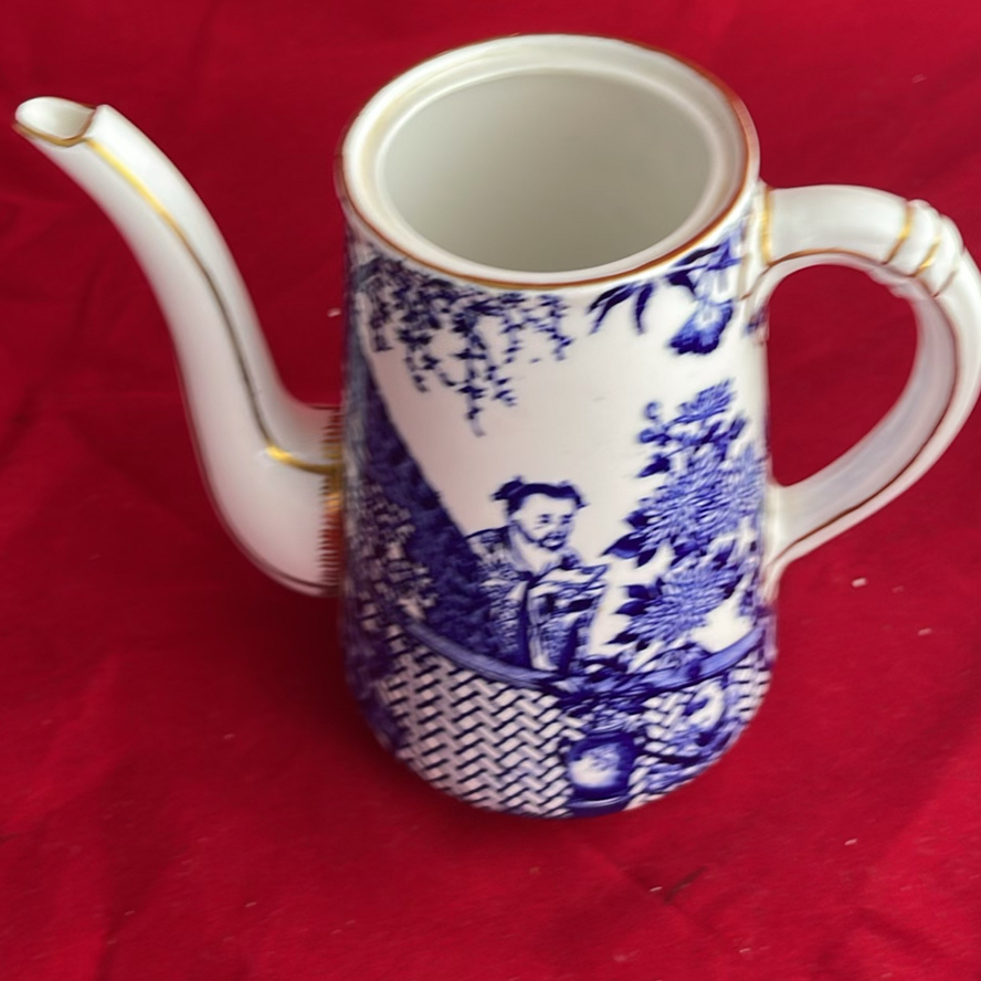 Royal Crown Derby Teapot, Coffeepot And Cream And Sugar In Mikado Pattern - image 10 of 23