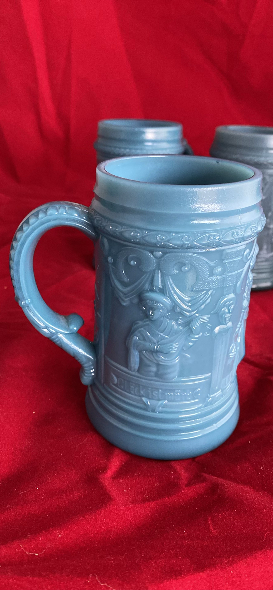 Slag Milk Glass Beer Steins (4) - image 5 of 10