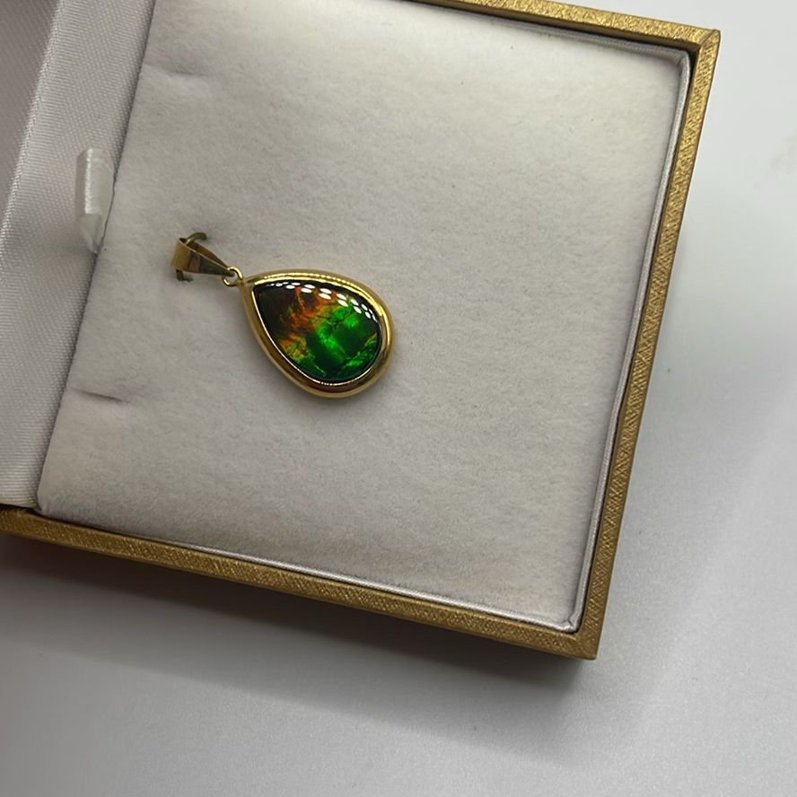 Ammolite Pendant In 14K Gold - image 3 of 7