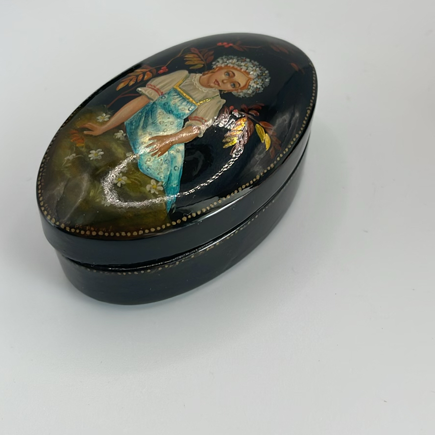 Handpainted Russian Lacquer Boxes - image 8 of 15