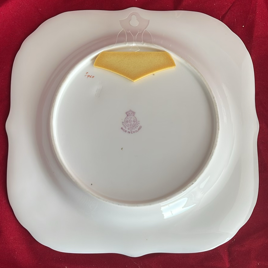 Vintage Royal Worcester 1941 22k Gold Border Square Plates (3) - image 11 of 11