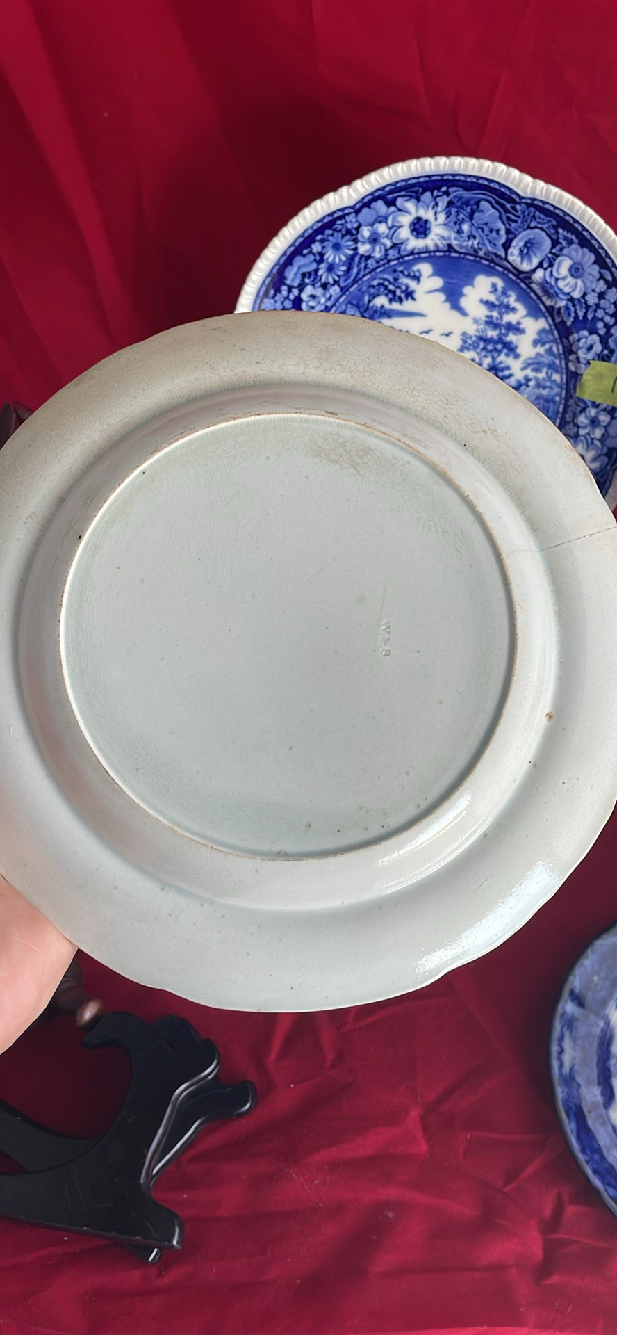 7 Antique Plates Including 2 Formosa And Spode 1815 Plate With Elephant And Wooden Stands - image 10 of 22