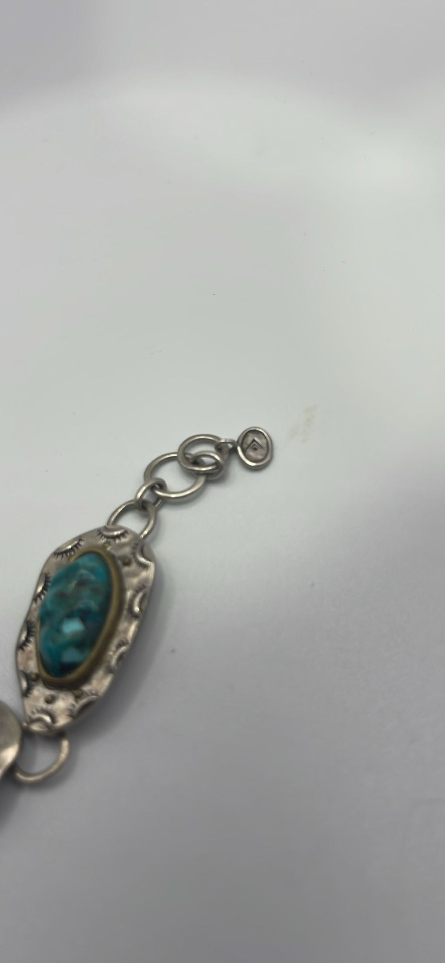 Retired Silpada 925 Silver Turquoise Bracelet - image 4 of 8