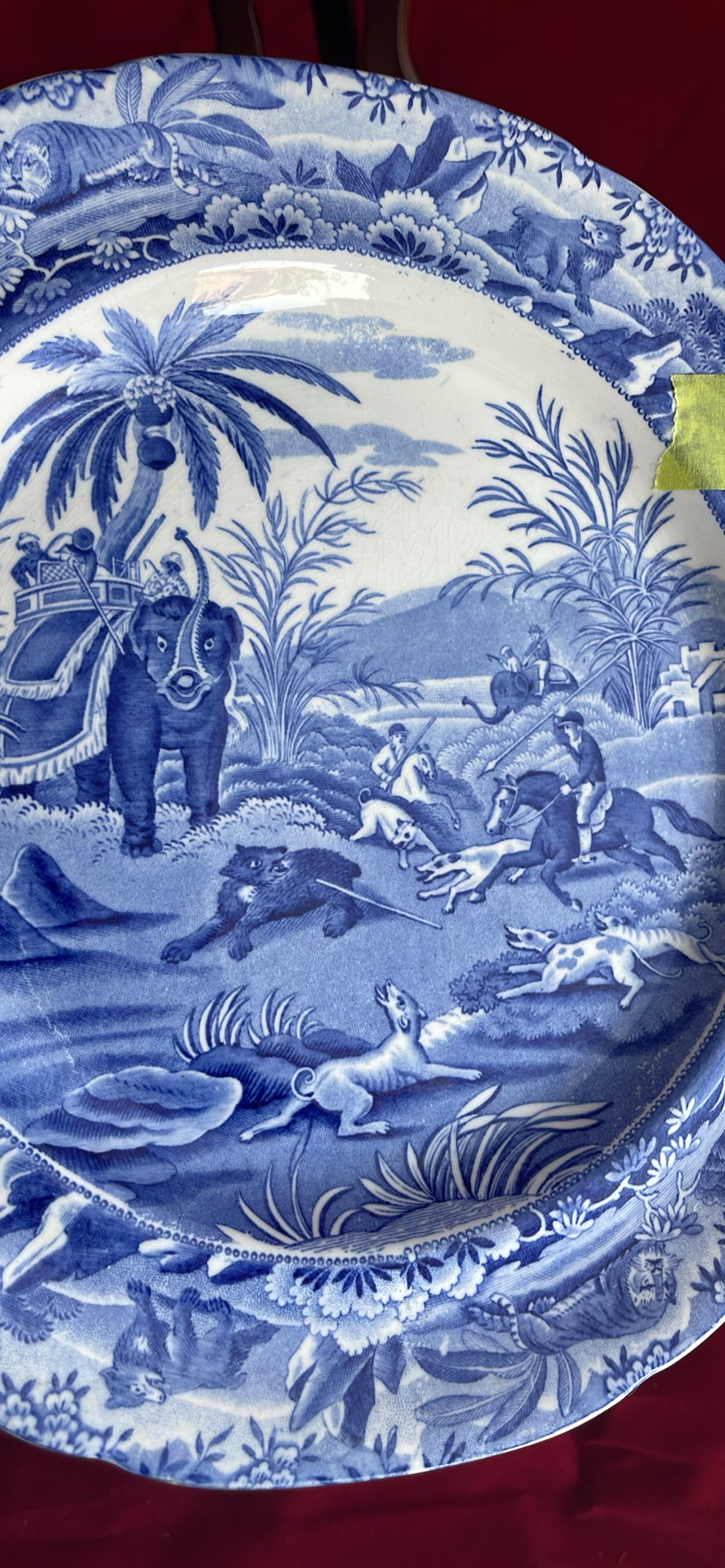 7 Antique Plates Including 2 Formosa And Spode 1815 Plate With Elephant  And Wooden Stands - image 20 of 22