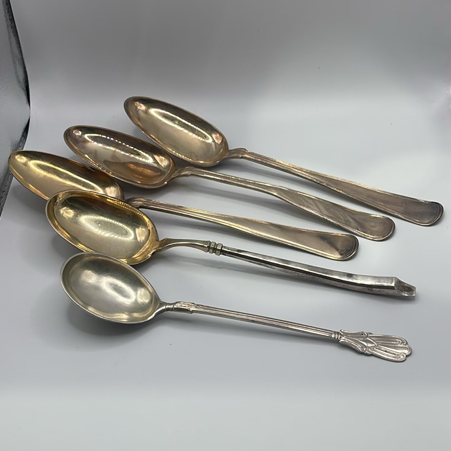 5 Silver Plated Serving Spoons - image 1 of 9