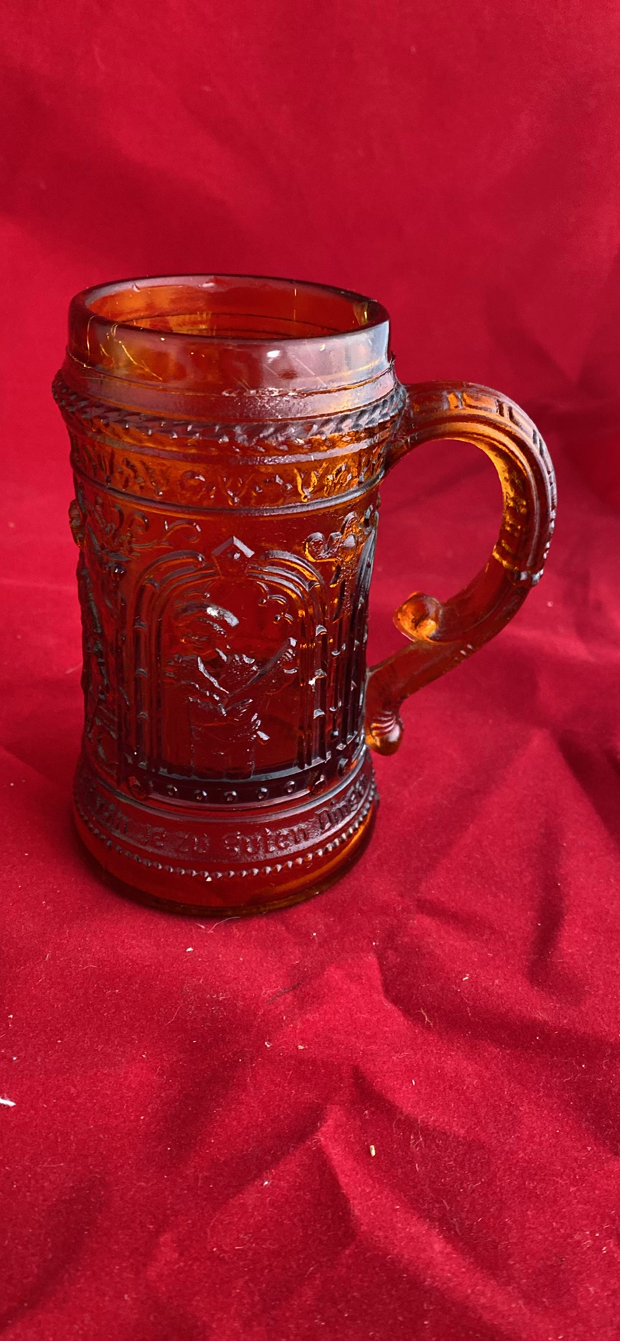 Vintage Chocolate Slag Glass Steins, Pitcher and Spooner - image 10 of 14