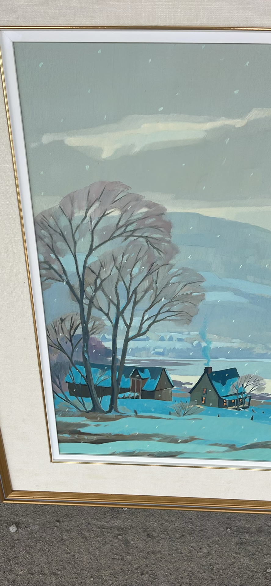 Neige Au Matin-Charlevoix 24 X 30 Oil Painting St-Gilles - image 4 of 14
