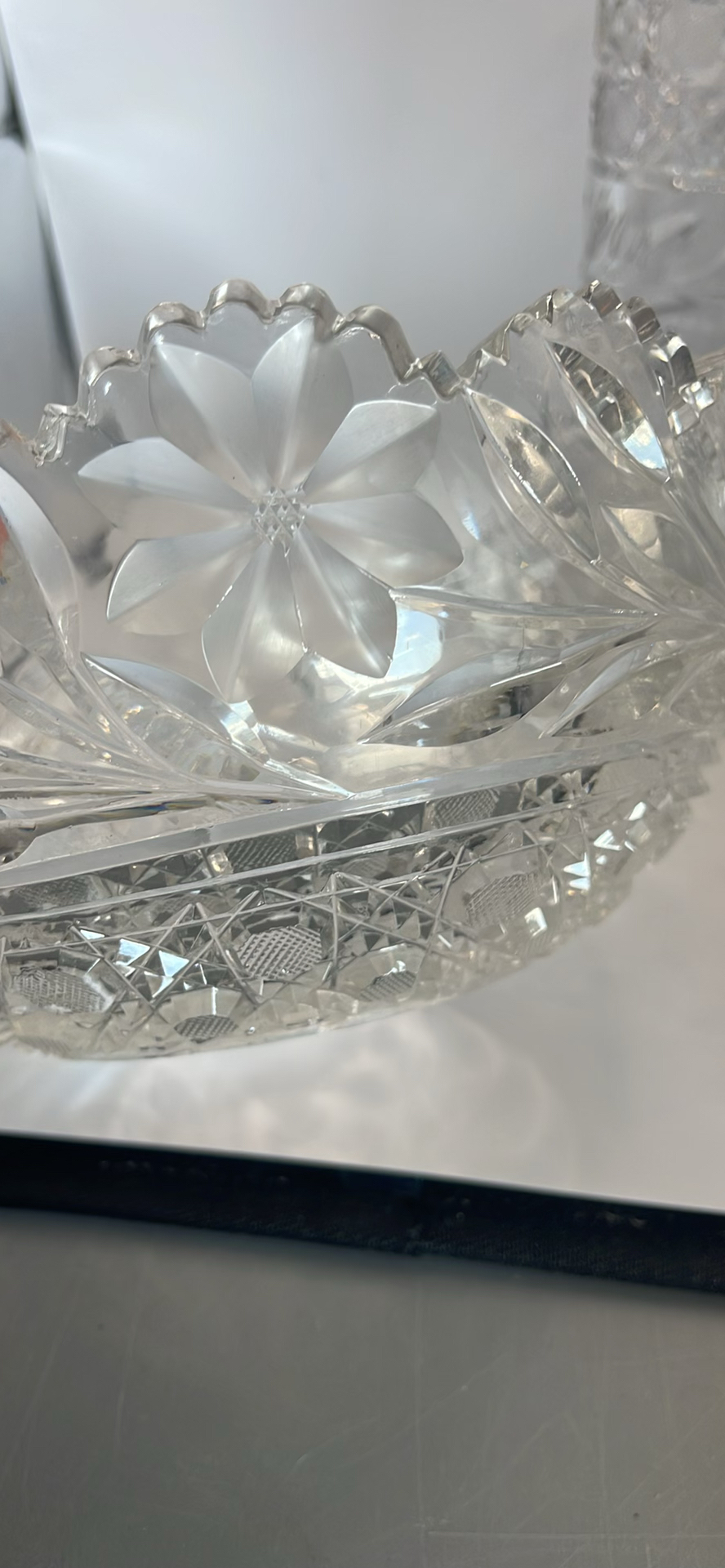 Vintage Lausitzer Glass Vase And Antique Crystal Bowl From ABP - image 5 of 12