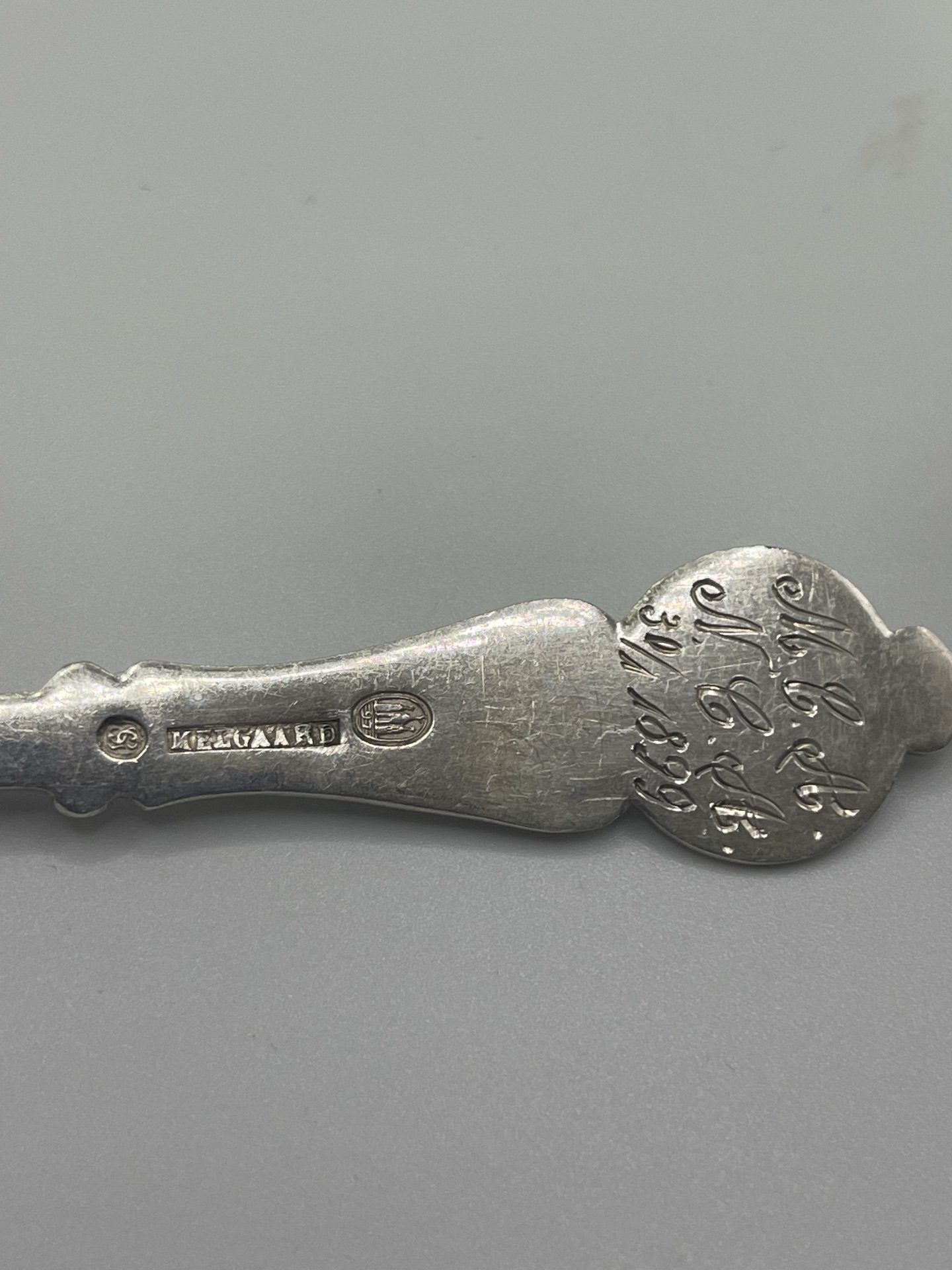 Danish Silver Antique engraved Spoons - image 8 of 12