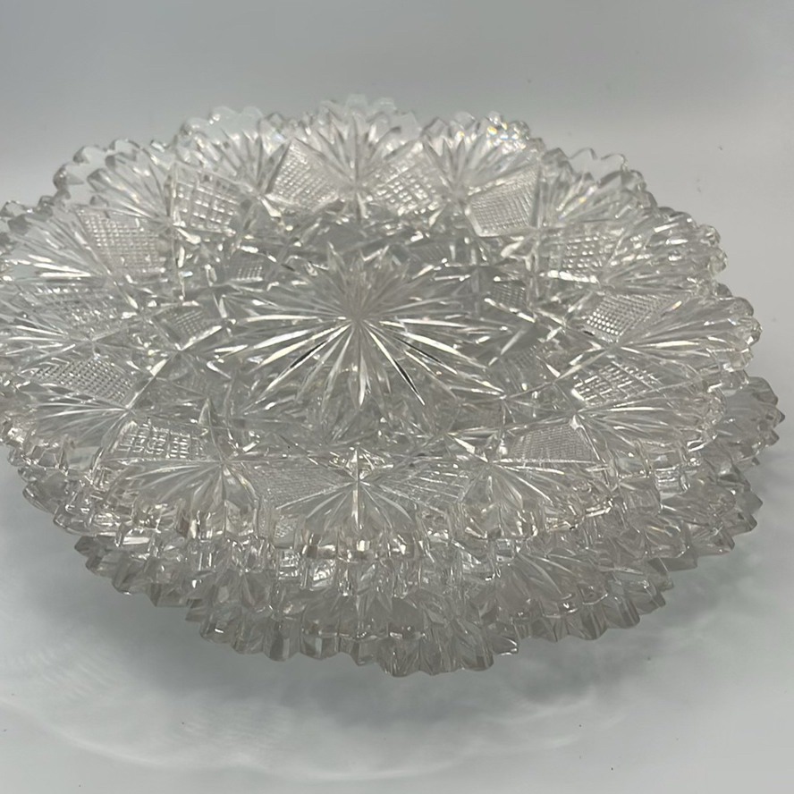 7 Matching Crystal Dessert Plates - image 5 of 6