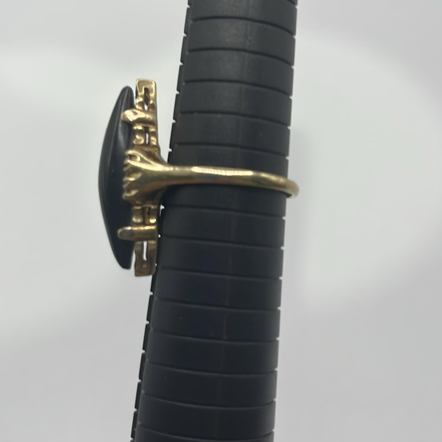 Marquise Cut 10k Onyx Ring - image 5 of 8