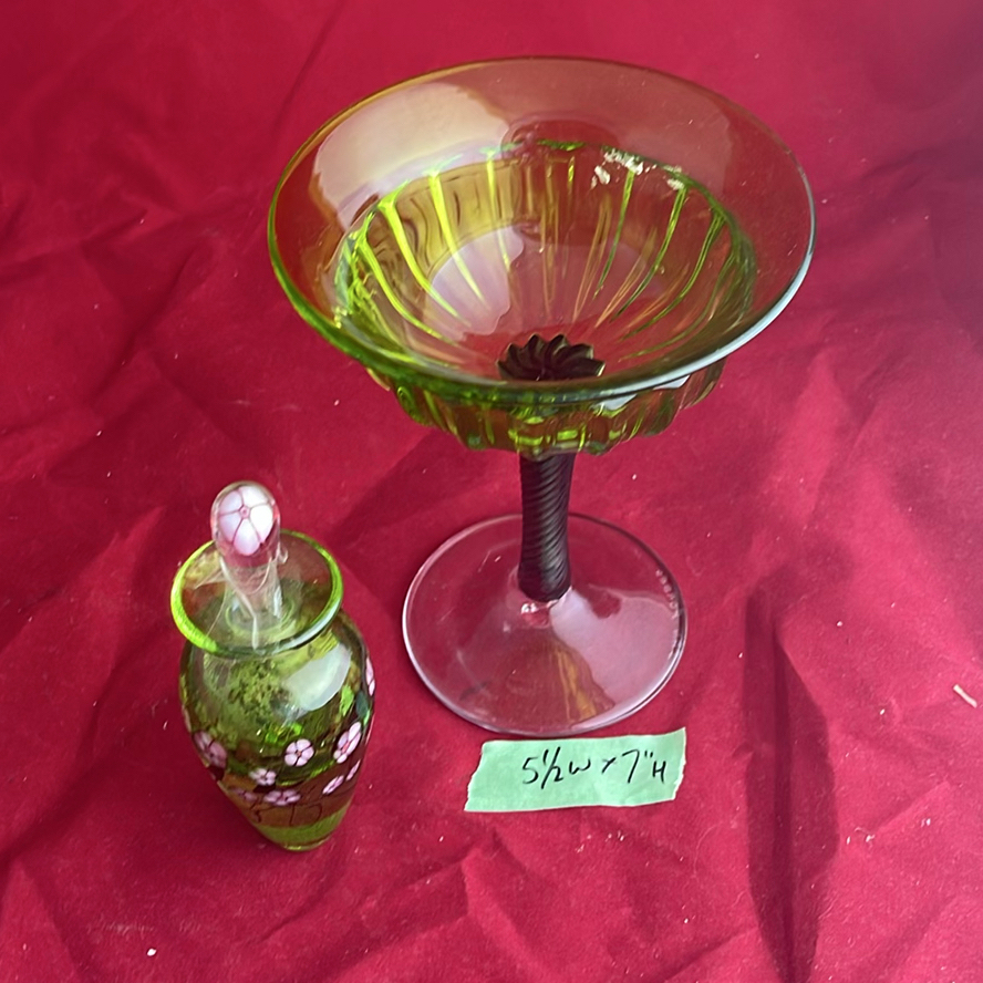 Green glass art from Ian Forbes and Robert Held - image 1 of 10