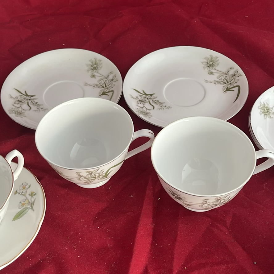 Teacup And Saucers And Cream And Sugar - image 9 of 15