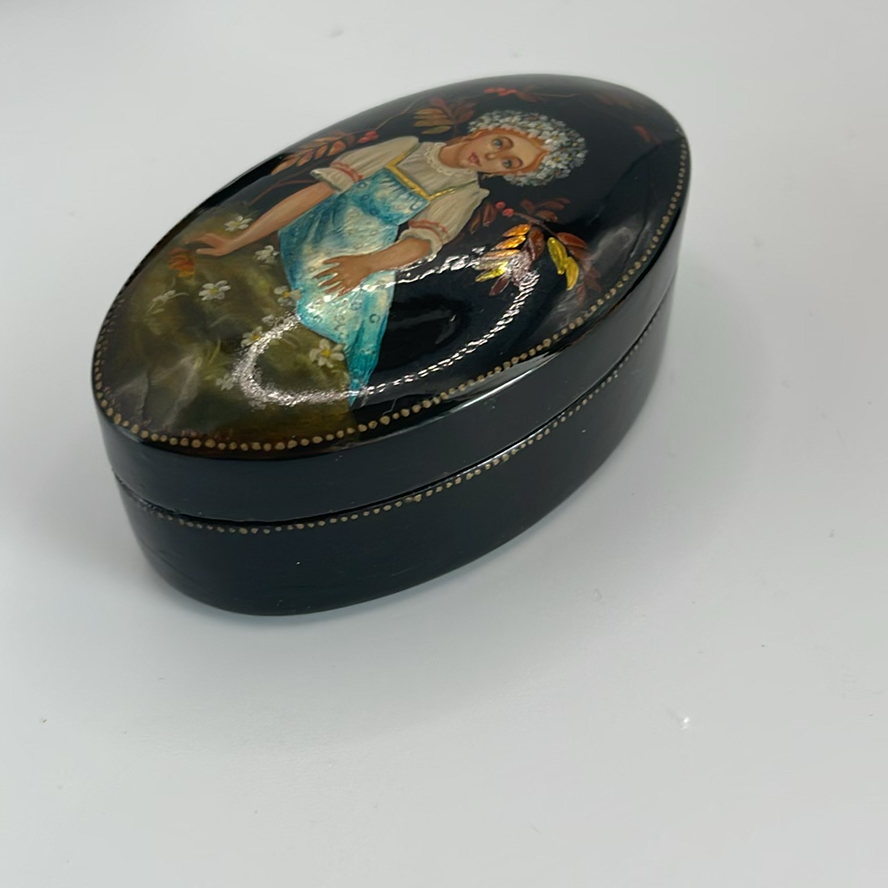 Handpainted Russian Lacquer Boxes - image 10 of 15