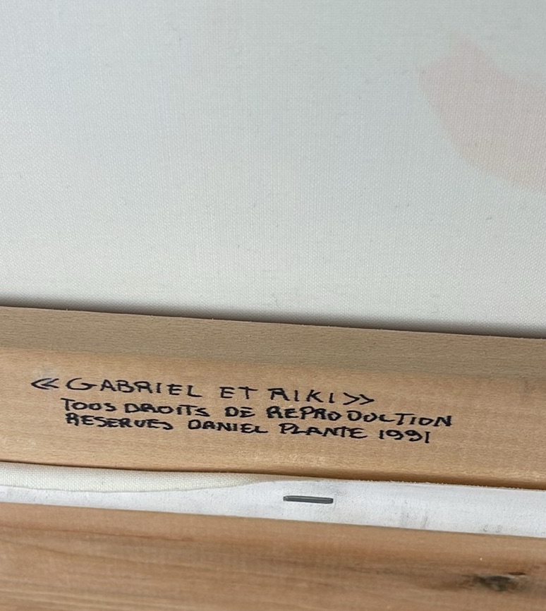 Daniel Plante 1991 Oil Painting “Gabriel & Riki” - image 11 of 13