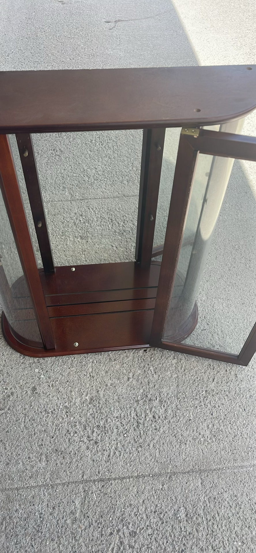 Wood and Glass Curio Display Cabinet - image 4 of 6