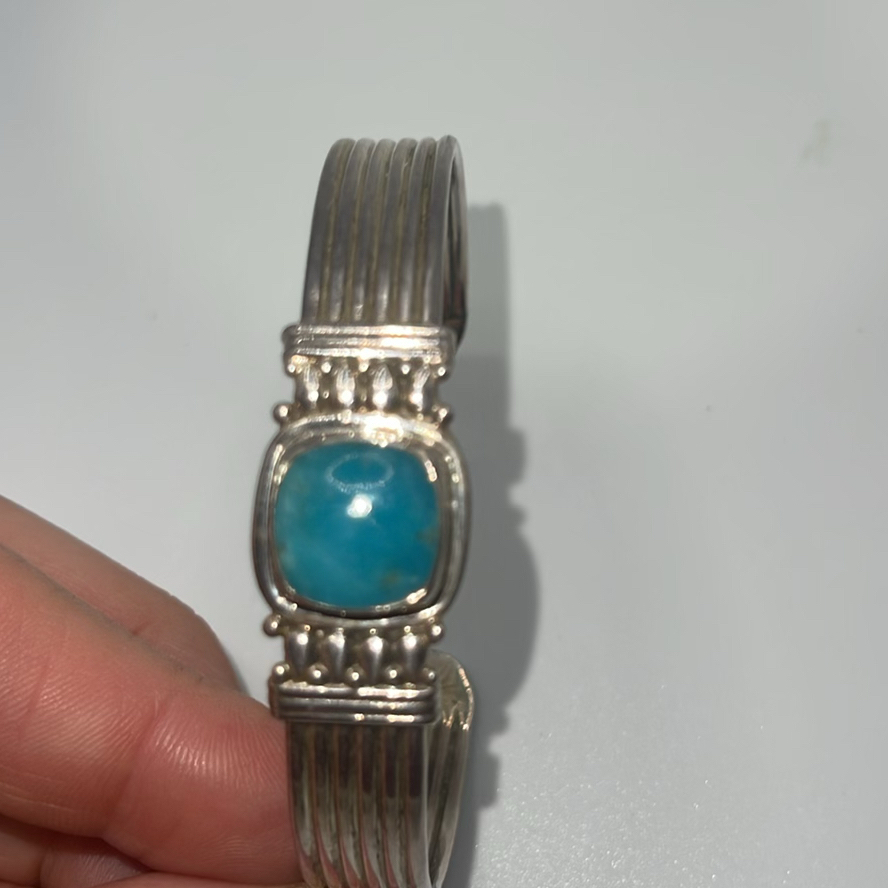 Silver Cuff Bracelet And Fish Ring - image 10 of 12